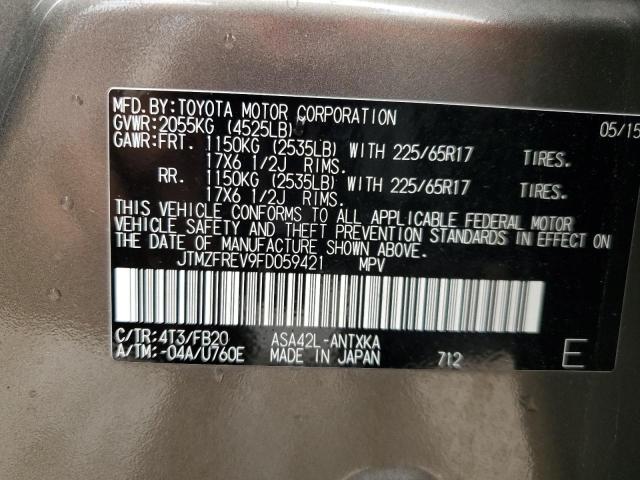 2015 TOYOTA RAV4 LE - JTMZFREV9FD059421