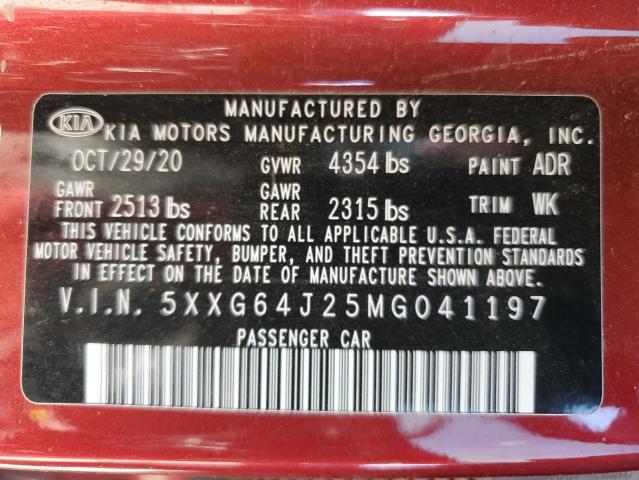 2021 KIA K5 GT LINE - 5XXG64J25MG041197