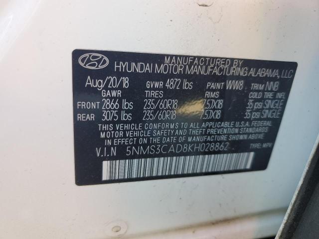 2019 HYUNDAI SANTA FE S - 5NMS3CAD8KH028862