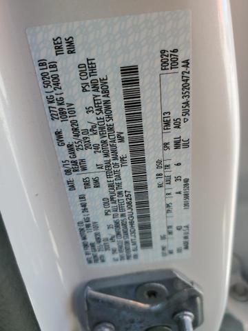 2016 LINCOLN MKC RESERV 5LMTJ3DH6GUJ08257