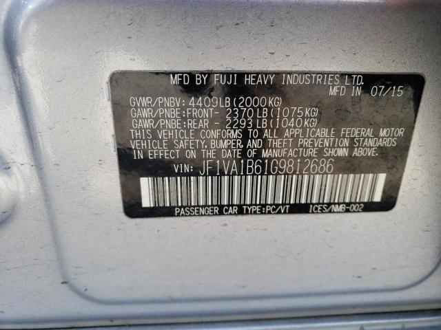 2016 SUBARU WRX - JF1VA1B61G9812686