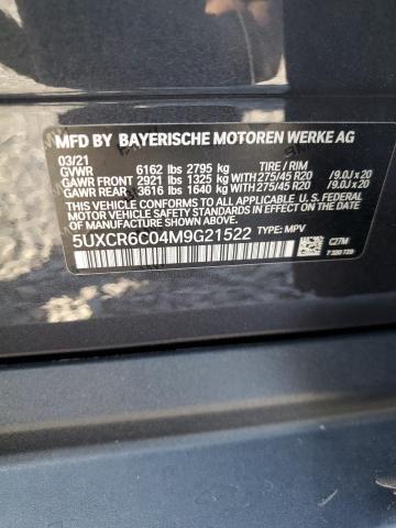 2021 BMW X5 XDRIVE4 - 5UXCR6C04M9G21522