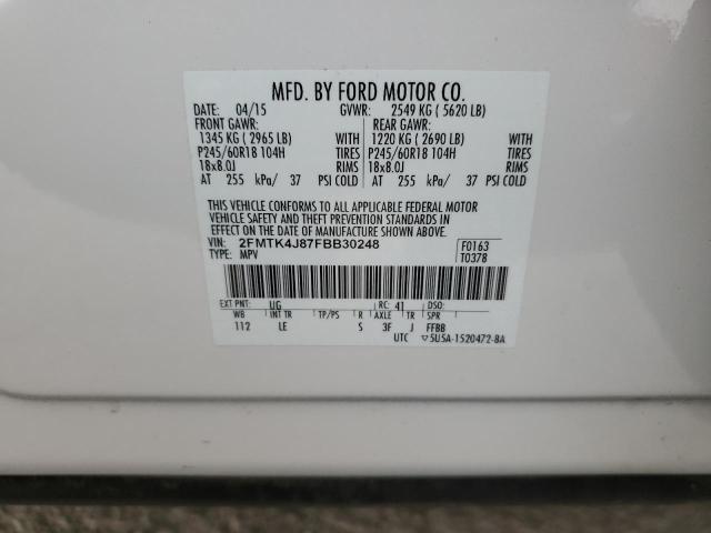 2015 FORD EDGE SEL - 2FMTK4J87FBB30248
