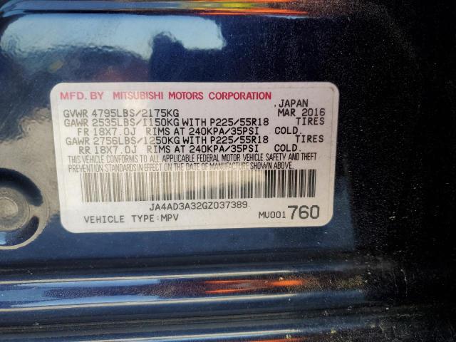 2016 MITSUBISHI OUTLANDER - JA4AD3A32GZ037389