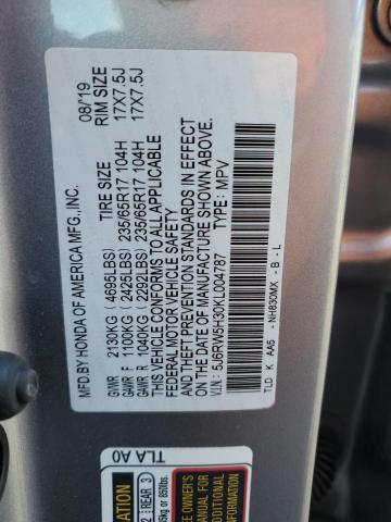 2019 HONDA CR-V LX - 5J6RW5H30KL004787
