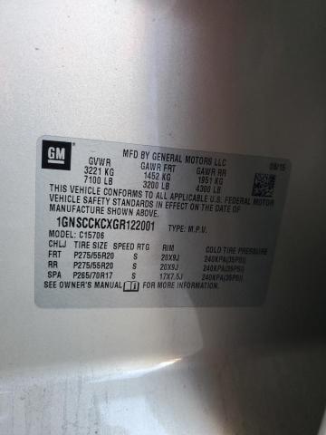 2016 CHEVROLET TAHOE C150 - 1GNSCCKCXGR122001