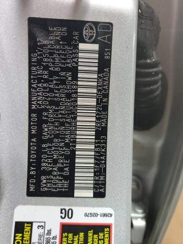 2018 TOYOTA COROLLA L - 2T1BURHE1JC018189
