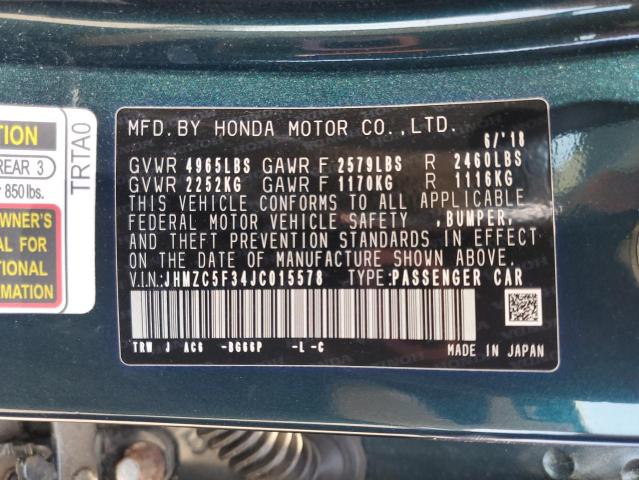 2018 HONDA CLARITY TO JHMZC5F34JC015578