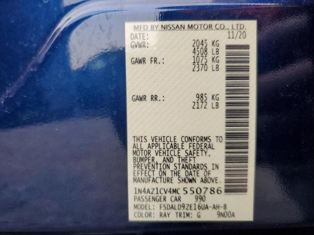 2021 NISSAN LEAF SV 1N4AZ1CV4MC550786