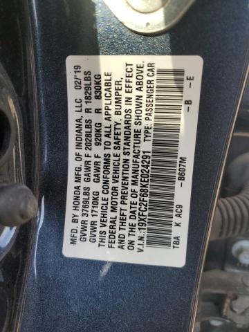 2019 HONDA CIVIC LX - 19XFC2F68KE024291