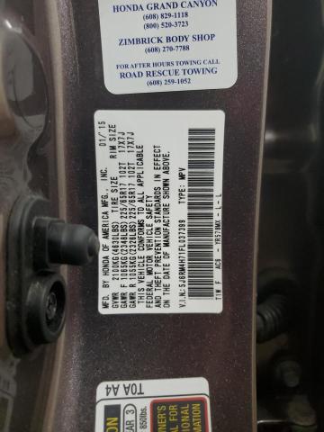 2015 HONDA CR-V EXL - 5J6RM4H71FL037399