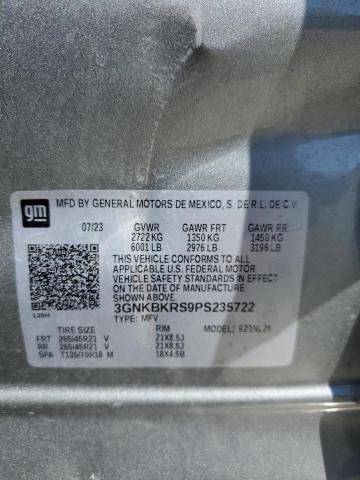 2023 CHEVROLET BLAZER RS - 3GNKBKRS9PS235722