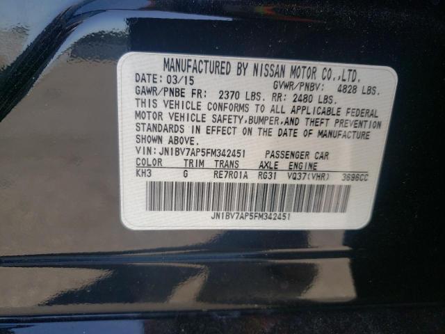 2015 INFINITI Q50 BASE - JN1BV7AP5FM342451