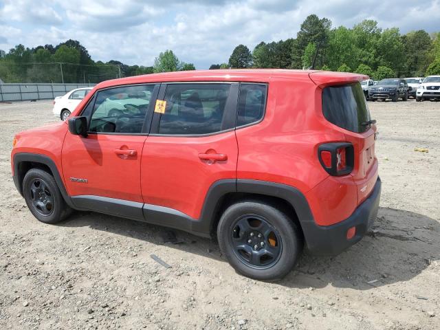 Vin: zaccjaab9hpf35320, lot: 52431005, jeep renegade sport 20172