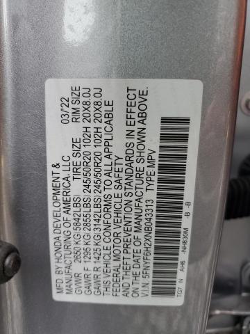 2022 HONDA PILOT SE 5FNYF6H2XNB043313