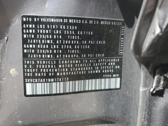 2022 VOLKSWAGEN TIGUAN SE - 3VVCB7AX1NM174113