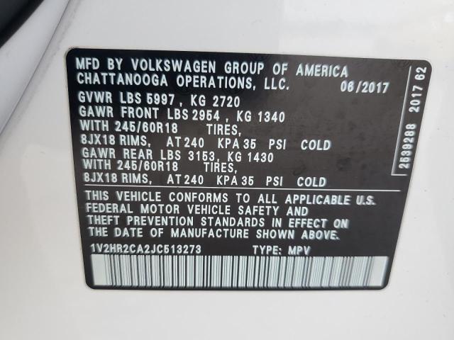 2018 VOLKSWAGEN ATLAS - 1V2HR2CA2JC513273