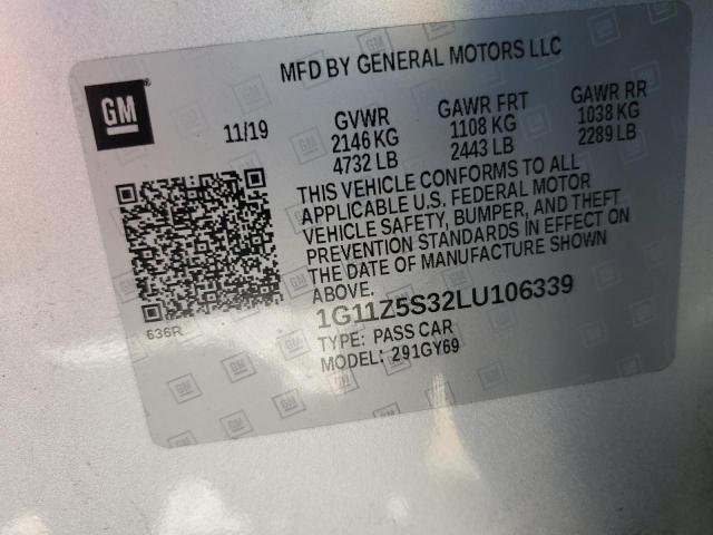 2020 CHEVROLET IMPALA LT - 1G11Z5S32LU106339