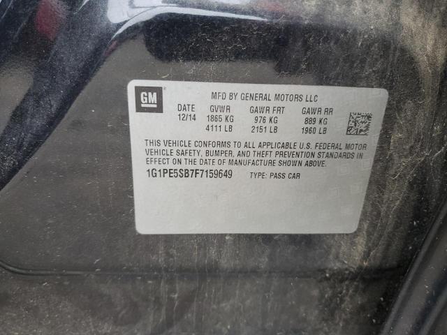 2015 CHEVROLET CRUZE LT - 1G1PE5SB7F7159649