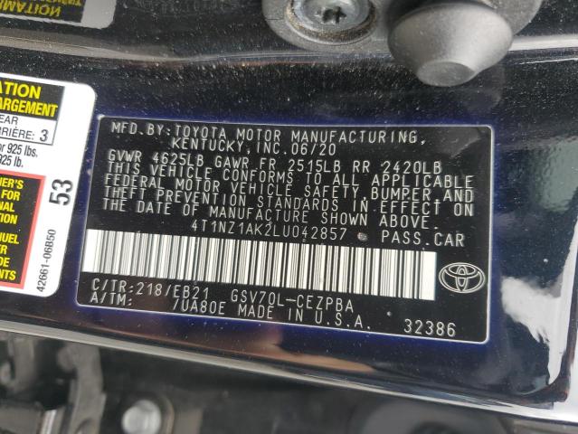 2020 TOYOTA CAMRY TRD - 4T1NZ1AK2LU042857