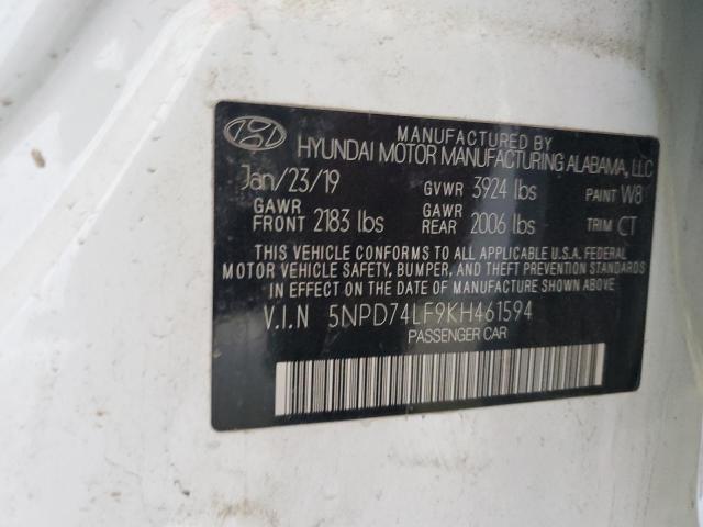 2019 HYUNDAI ELANTRA SE - 5NPD74LF9KH461594
