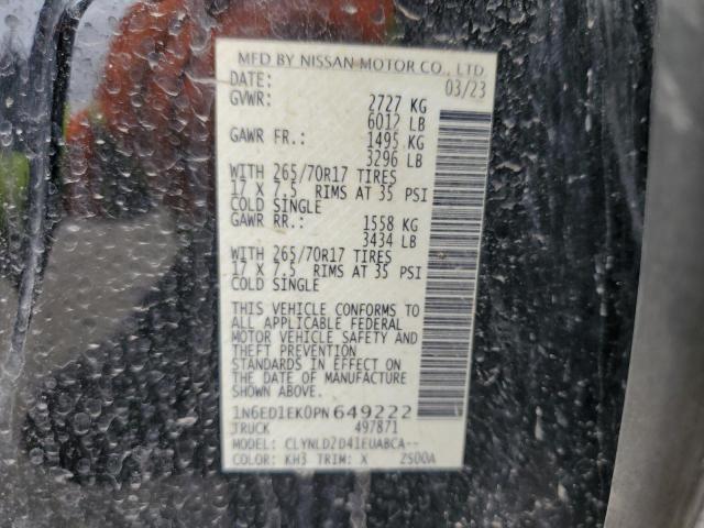 2023 NISSAN FRONTIER S 1N6ED1EK0PN649222
