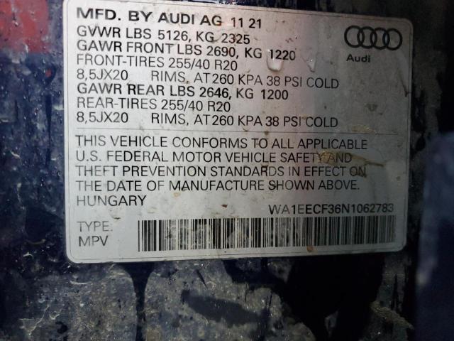 2022 AUDI Q3 PREMIUM - WA1EECF36N1062783