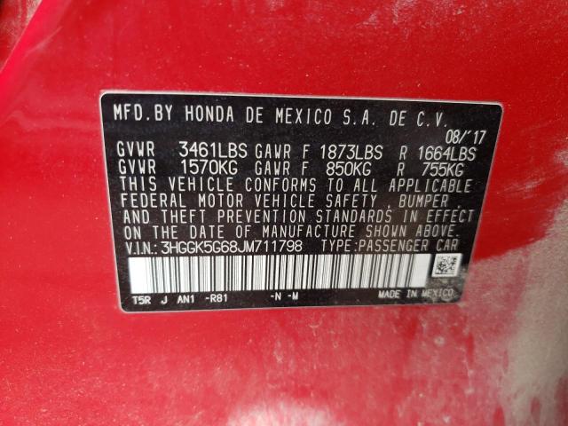 2018 HONDA FIT SPORT 3HGGK5G68JM711798