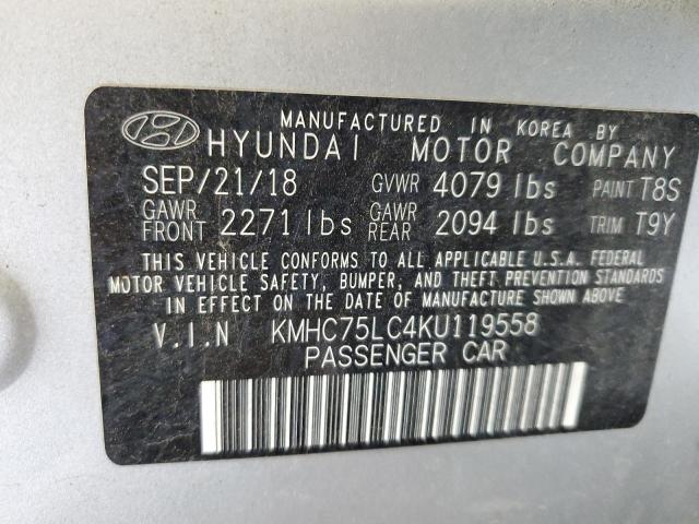 2019 HYUNDAI IONIQ SEL - KMHC75LC4KU119558
