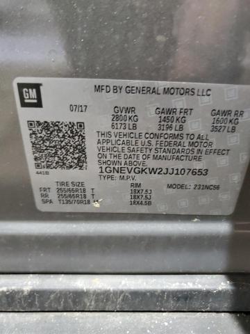2018 CHEVROLET TRAVERSE L 1GNEVGKW2JJ107653