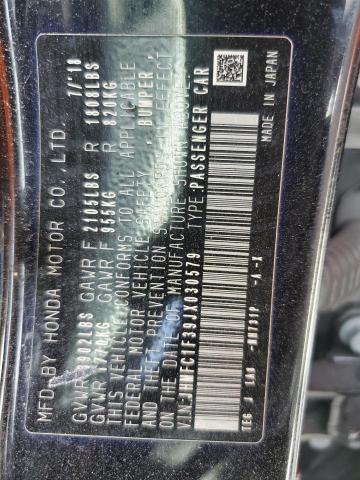 2018 HONDA CIVIC EX JHMFC1F39JX030579