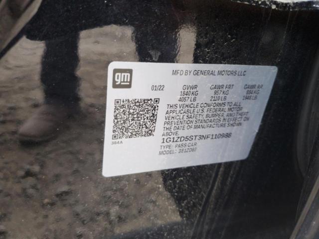 2022 CHEVROLET MALIBU LT - 1G1ZD5ST3NF110988
