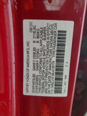 2020 HONDA ACCORD SPO - 1HGCV1F34LA130174