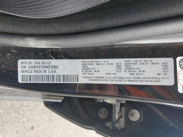2021 RAM 1500 BIG H - 1C6SRFBT2MN672652