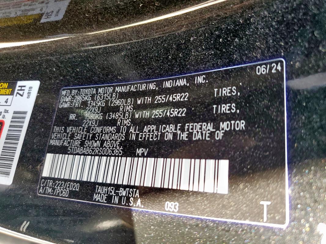 2024 LEXUS TX 500H F 5TDABAB62RS006365