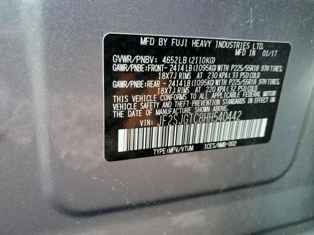 2017 SUBARU FORESTER 2 - JF2SJGTC8HH540442