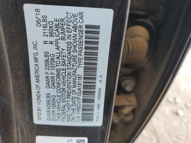 2018 HONDA ACCORD LX 1HGCV1F15JA191187