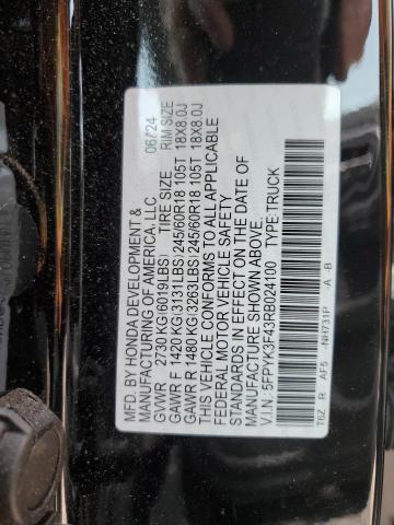 2024 HONDA RIDGELINE - 5FPYK3F43RB024100