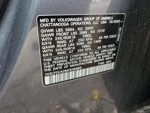 2021 VOLKSWAGEN ATLAS SE 1V2LP2CA2MC535889