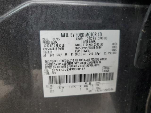 2015 FORD EDGE SEL - 2FMTK3J83FBB00187