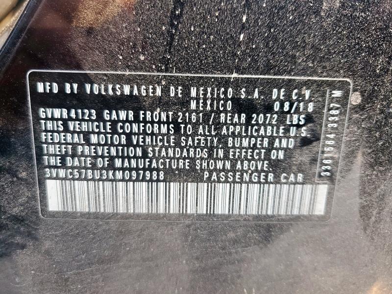 2019 VOLKSWAGEN JETTA S - 3VWC57BU3KM097988