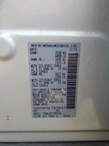 2016 NISSAN ROGUE S - 5N1AT2MT3GC767647