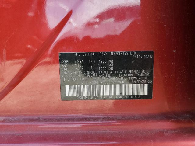 2017 SUBARU IMPREZA SP 4S3GTAK63H3717838