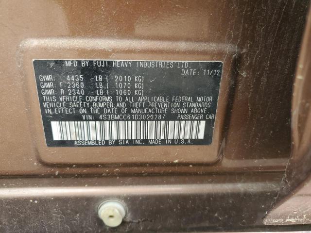 2013 SUBARU LEGACY 2.5 - 4S3BMCC61D3023287