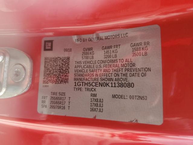 2019 GMC CANYON SLE 1GTH5CEN0K1138080
