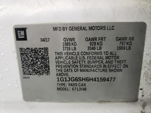 2017 CHEVROLET SONIC 1G1JG6SH6H4159477