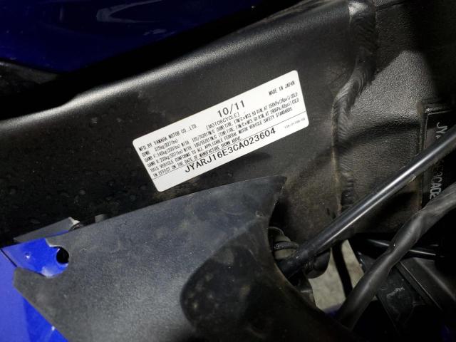 2012 YAMAHA YZFR6 - JYARJ16E3CA023604
