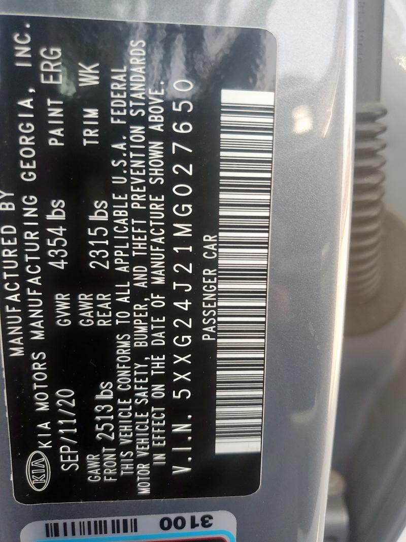 2021 KIA K5 LX 5XXG24J21MG027650