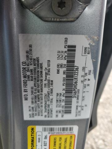 2020 FORD FUSION SE - 3FA6P0HD6LR122367