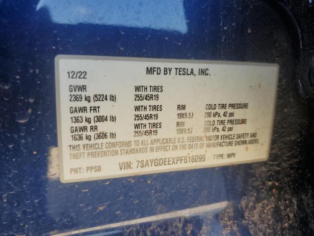 2023 TESLA MODEL Y - 7SAYGDEEXPF616099